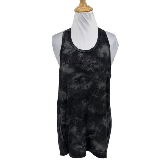 Athleta Tank Top Womens M Medium Black Graphite Ultimate Camo Print Racerback - Picture 1 of 11